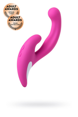 Эргономичный вибратор для двойной стимуляции JOS JAVI, силикон, розовый, 22 см (0T-00011755)