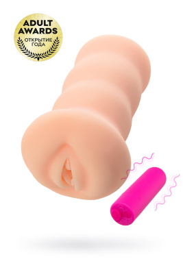 Мастурбатор реалистичный с вибрацией KOKOS Three Sisters Virgin, TPR, телесный, 18 см (УТ-00003374)