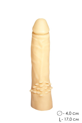 ФАЛЛОИМИТАТОР ПУСТОТЕЛЫЙ телесный L 170mm D 40mm (100-10 BU SB)