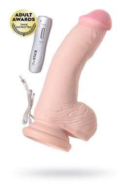 Реалистичный вибратор на присоске TOYFA RealStick Elite, TPR, телесный, 19 см (0T-00002063)