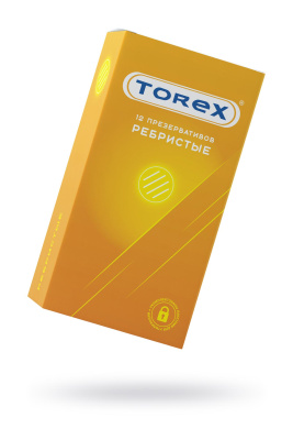 Презервативы Torex, ребристые, латекс, 18,5 см, 5,4 см, 12 шт. (0T-00016819)