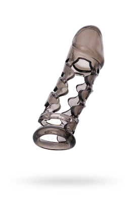 Насадка ToyFa XLover, для увеличения размера,TPE, черная прозрачная, 11,5 см (0T-00008426)