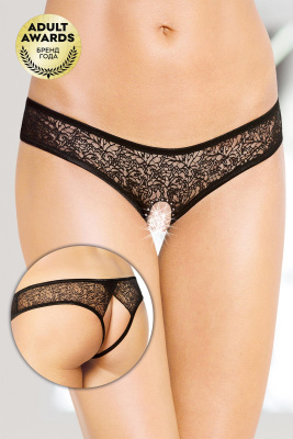 Трусики открытые SoftLine Collection, черный, S/M (0T-00007779)