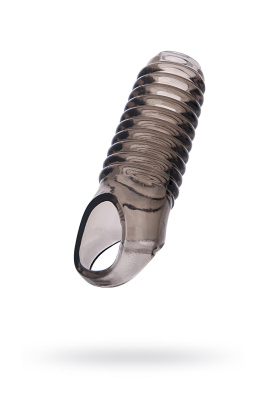 Насадка ToyFa XLover, для увеличения размера, TPE, черная прозрачная, 11 см (0T-00008428)